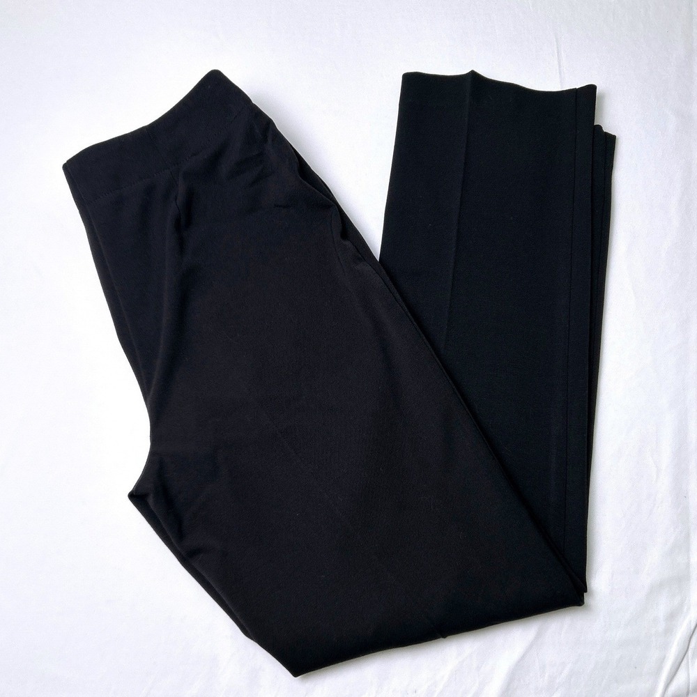 Chicos Women Mid Rise Straight Leg Dress Pants Size 0/4 Black Work Office Casual